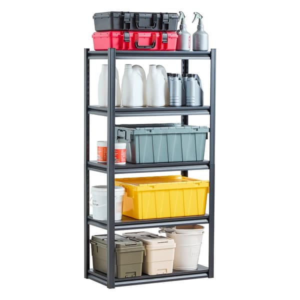 Opbevaringshylder 40cm D x 81cm B x 160cm H, 5-lags, Garageopbevaringsreoler, Robust Konstruktion