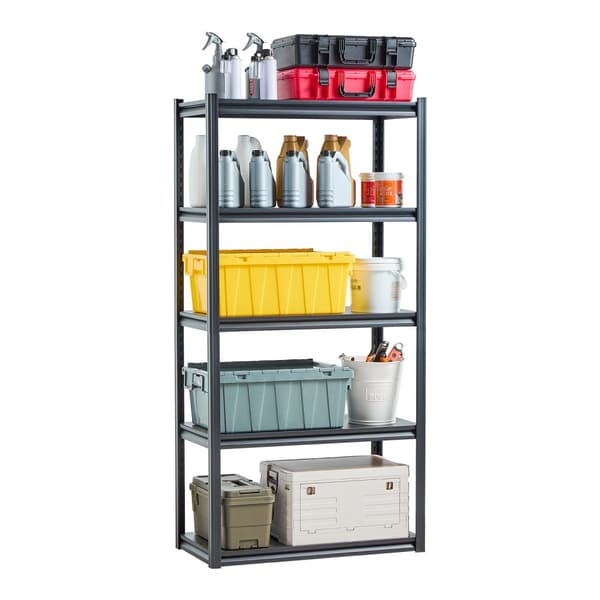 Opbevaringshylder, 18 D x 36 B x 72 H, 5-Lags Garageopbevaringsreoler, Holdbar, Rummelig