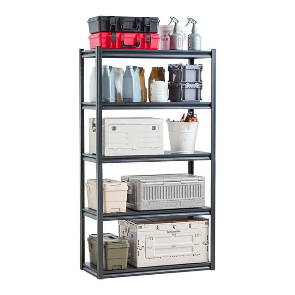 Opbevaringshylder 45x101x183cm, Garageopbevaringsreoler, 5-lags, Robust Design, Nem Monteringsproces