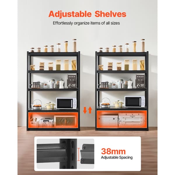 Opbevaringsreoler 61cm x 122cm x 183cm, 5-lags, Garageopbevaringshylder, Robust og rummelig