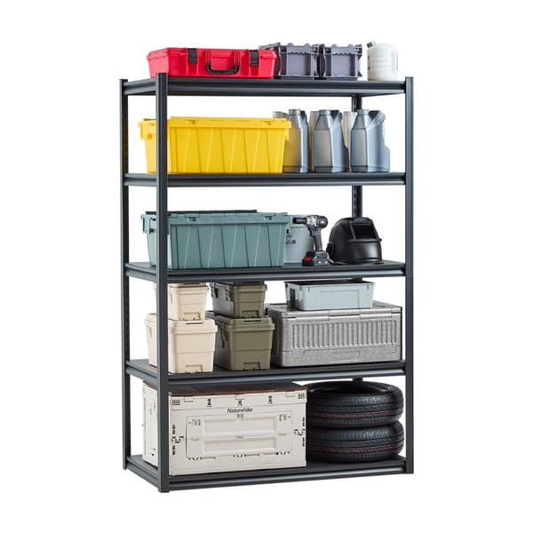 Opbevaringsreoler 61cm x 122cm x 183cm, 5-lags, Garageopbevaringshylder, Robust og rummelig