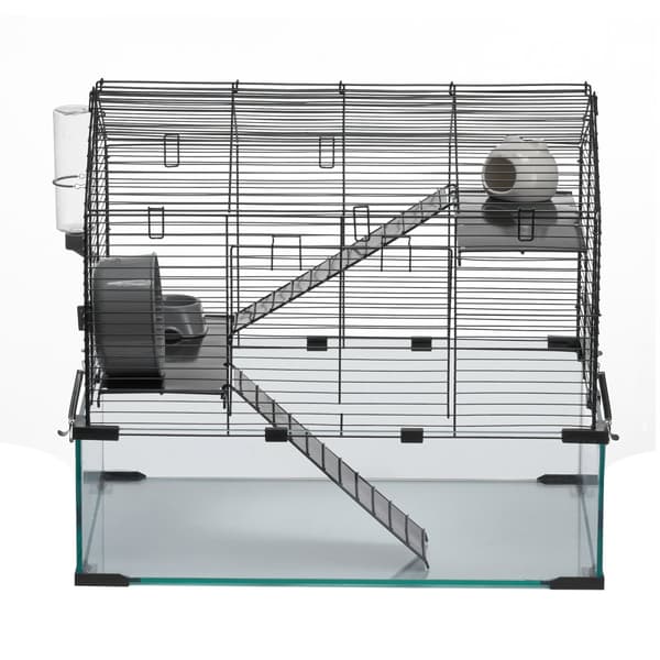 Trådbure til hamstere, 22.8 tommer habitat, gnaver gerbil smådyrshus, holdbart design, nem opsætning