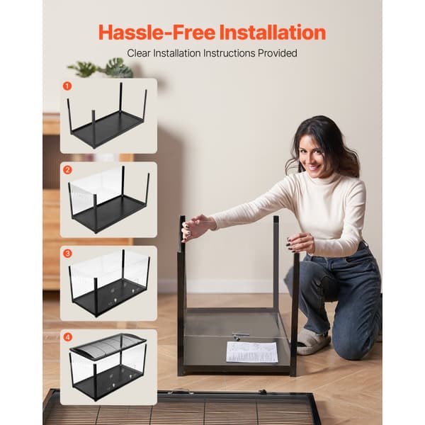 Hamsterbur Habitat 37,8 tommer, gnaver-gerbil-mus smådyrshus, klar og robust struktur