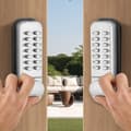 Miniatyrbillede 8 af 11: Mekanisk Nøglefri Dørlås 14, Tastatur Dørknop, Robust til Hjemmet
