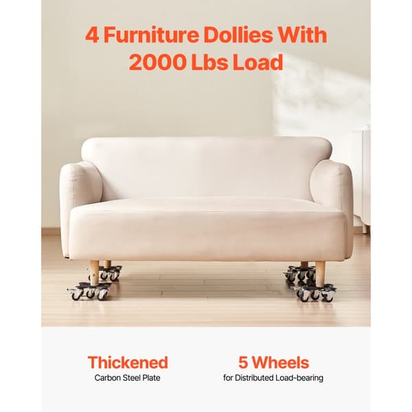 Raskaiden Huonekalujen Siirtäjä, Furniture Dolly, 5 Pyörää, 1200 Paunan Kestävyys