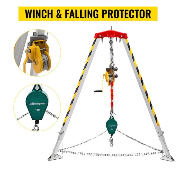 Räddningstripod för Slutna Utrymmen, Confined Space Kit, Säkerhetsutrustning för Nödsituationer