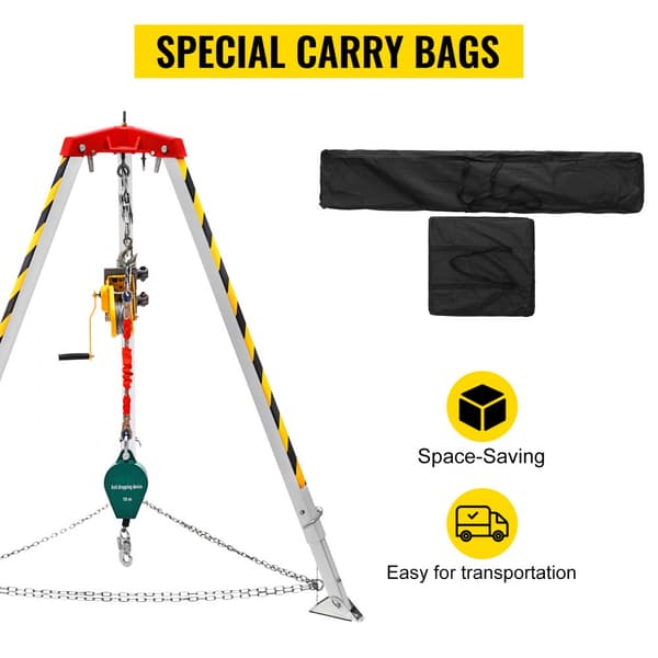Räddningstripod för Slutna Utrymmen, Confined Space Kit, Säkerhetsutrustning för Nödsituationer