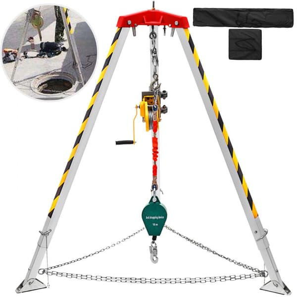 Räddningstripod för Slutna Utrymmen, Confined Space Kit, Säkerhetsutrustning för Nödsituationer
