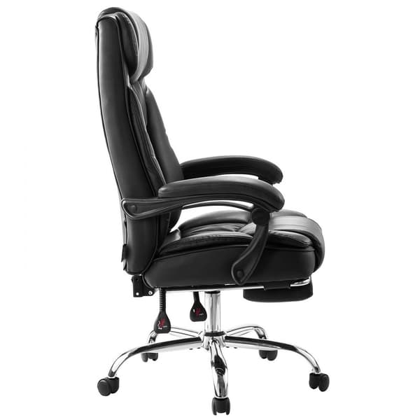 Toimistotuoli Executive Chair, korkea selkänoja, jalalla ja lannetyynyllä, musta