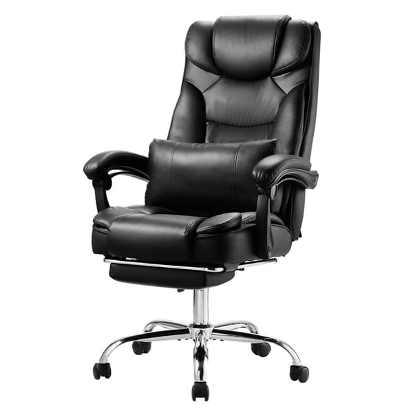 Toimistotuoli Executive Chair, korkea selkänoja, jalalla ja lannetyynyllä, musta