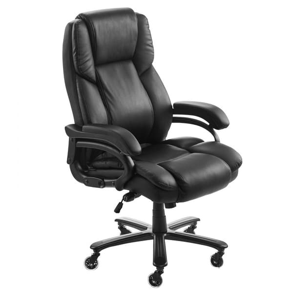 Direktørstol, Executive High Back Office Chair, Knop-Kontrol Lændestøtte, Sort
