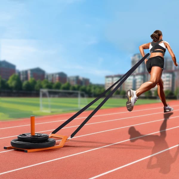 Power Pull Slæde, Vægt Fitness Hastighedstræning, Styrke, Stål, Orange Farve
