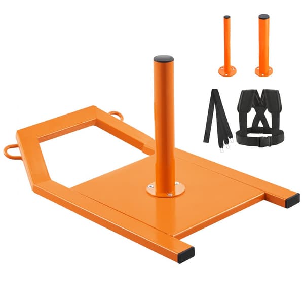 Power Pull Sled, Fitness Styrketräning Släde, Orange Stål, Fart och Uthållighetsträning