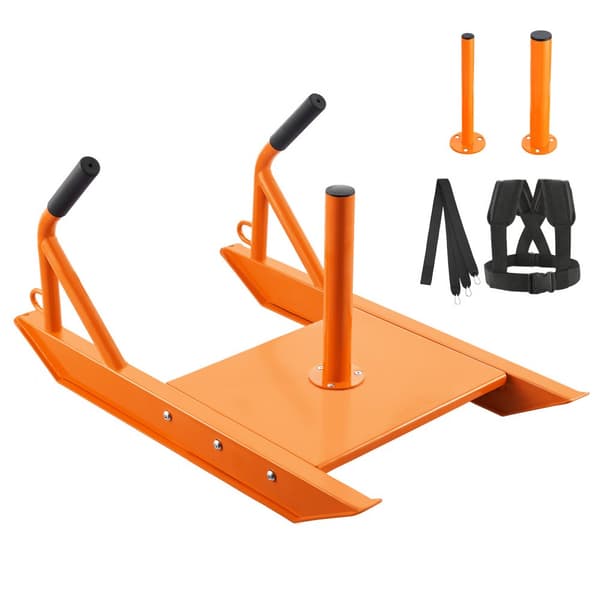 Brugsklar Fitness Træningsslæde, Vægt Power Pull Push Sled, Med Styrke og Hastighed, Farve: Orange