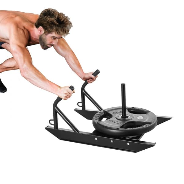 Fitness Træningsslæde Power Pull Push, Hastighed og Styrke Vægt Sled, Sort Farve