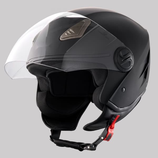 Motorcykelhjälm 3/4-Face, Motocrosshjälm, med plats för Bluetooth