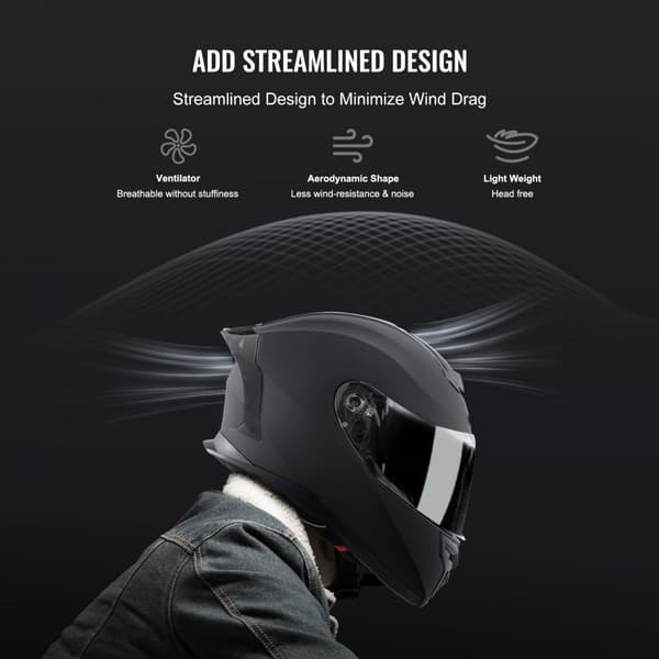 Fuldansigt Motorcykelhjelm, Motocrosshjelm, Med Bluetooth Slot