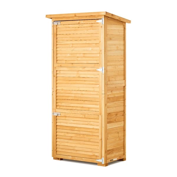 Puinen Varastokatos, Ulkokäyttöön, Vedenpitävä Puutarhatyökaluvaja, Mitat: 31.5x63.8 Tuumaa