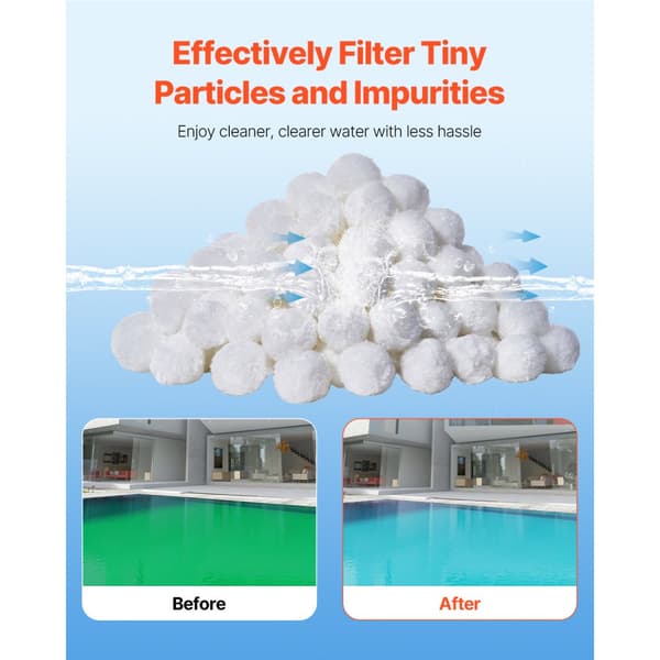 Poolfilterkugler, Sandfilterpumpe 1,5 lbs, Genanvendelige, Ideel til swimmingpooler