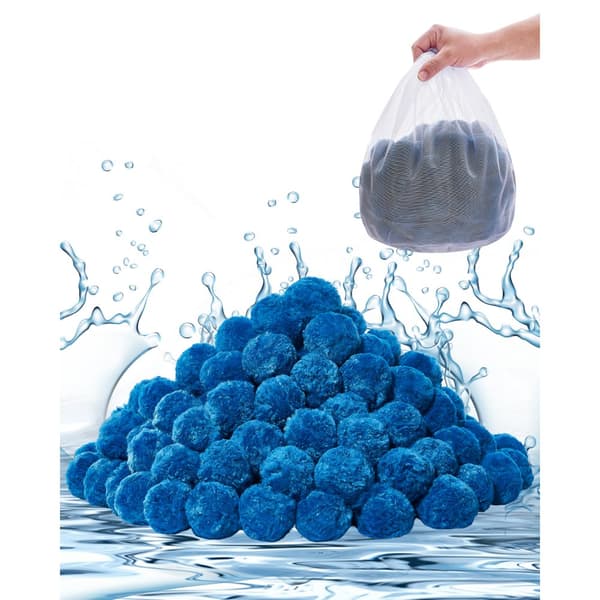 Poolfilterbolde, til Sandfilterpump Swimming Pool, 1,5 lbs, Genanvendelig, Blå