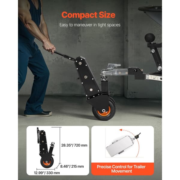 Trailer Dolly Mover, 1000lbs Vægtkapacitet, 2 og 2-5/16 i bolde