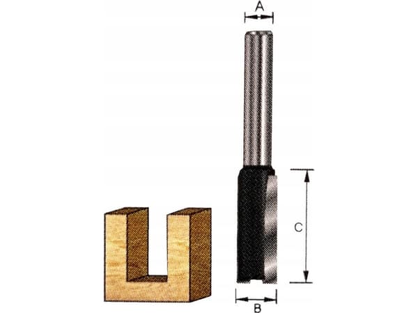 Dewalt suora leikkuri 22mm,kahva.8mm,pituus.20mm,pituus.52mm