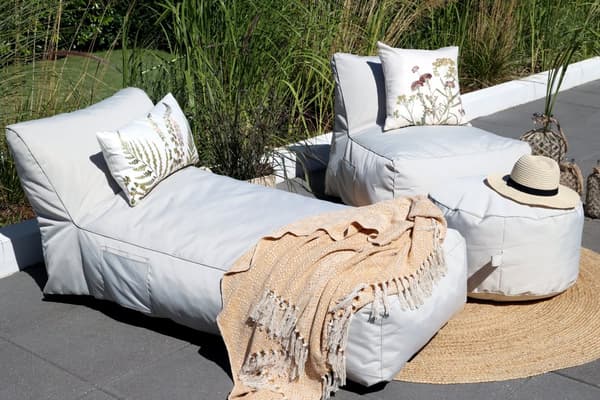 Lounge puff utomhus set om 2st