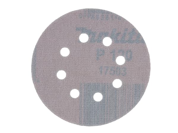Makita - Sandpapper - för trä, polyvinylklorid (PVC), painted surfaces - 10 delar - rund - grus: 120 - 125 mm x 125 mm