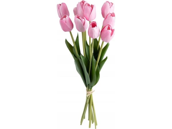 Atmosphera Artificial SATIS rosa tulpaner, 10 blommor