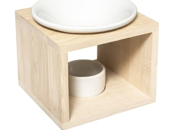 Atmosphera Duftbrenner, bambus, 11,5 x 11,5 x 9,5 cm