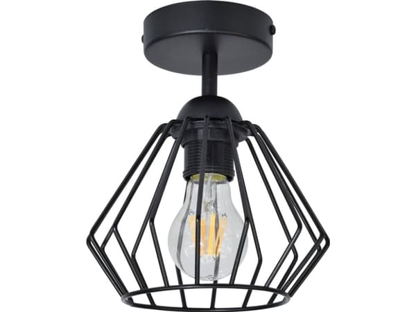 Orno WAYA taklampe, vegg- og takarmatur, maks. 1x60W, E27, svart, kort