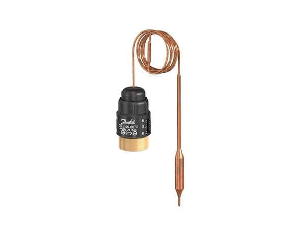 Danfoss QTL 45-60 føler - QTL termostat til AVQML PN25, 45-60 grader, 2 meter ledning