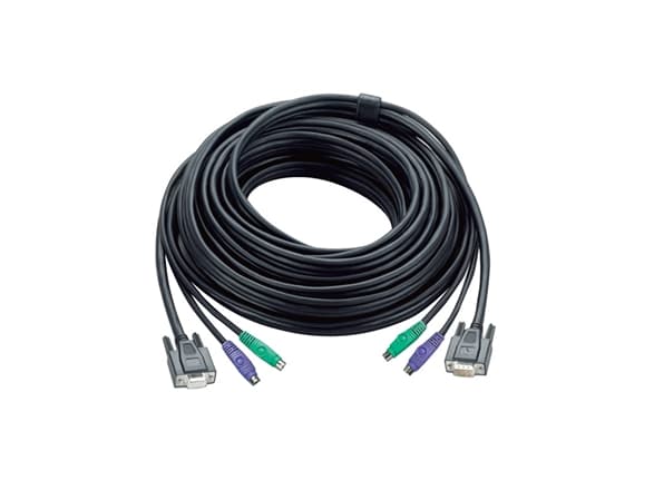 ATEN PS/2 KVM Cable, 1,2 m, Svart, HDB, PS/2, Hane/Hona