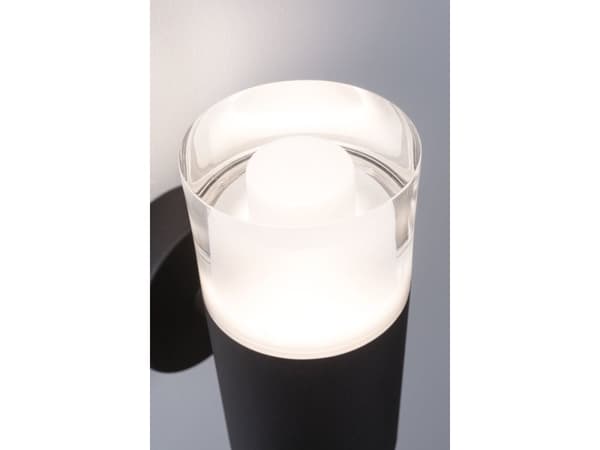Paulmann Kame, Ytmonterad, Cylinder, 1 lampor, 3000 K, IP44, Svart