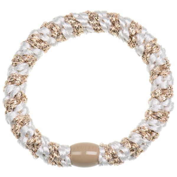 KNEKKI White beige glitter