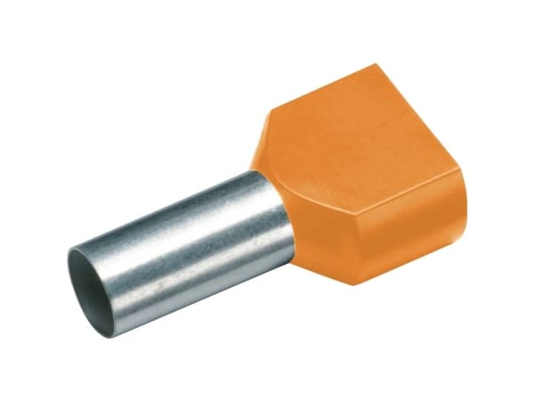 Cimco 187726 Tvillingekabelsko 4 mm² Delvist isoleret Orange 100 stk
