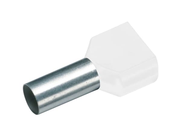 Cimco 187734 Kaksoiskaapelikengät 0,75 mm² Osittain eristetty Valkoinen 100 kpl