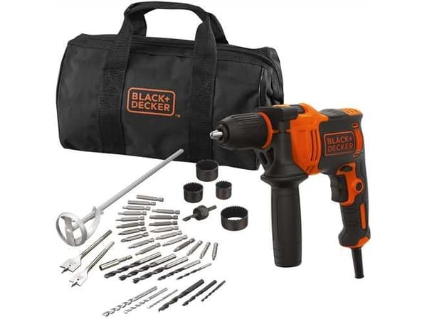 Black &amp; Decker BEH710SA40, Pistolgreppsborr, 1,3 cm, 2800 rpm, 2,5 cm, 1,3 cm, 1,3 cm