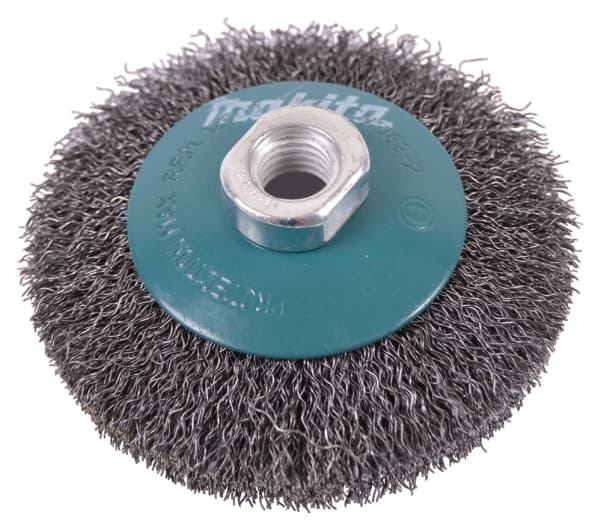 Makita D-39827, Kopp stålbørste, Flatt senter, Universell, Alle merker, 10 cm, M14