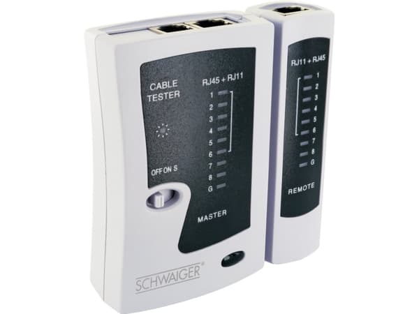 Schwaiger NWM1 531, RJ-11, RJ-45, Svart, Vit, 9 V, 105 mm, 29 mm, 100 mm