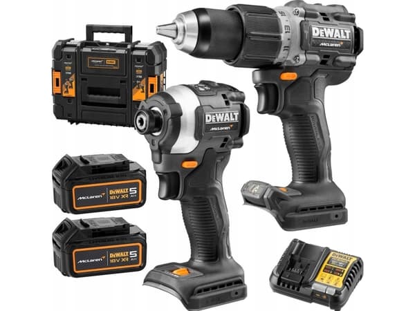 Johdoton setti Combo DCF85M + DCD85M, 18V, 2x5Ah, XR, DeWalt [DCK200MP2T-QW] painos MCLAREN