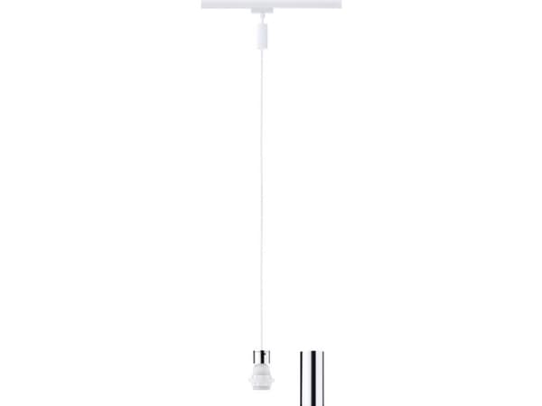 Paulmann 2EasyBasic Pend Højvolt-skinnesystem-lampe URail E27 Hvid
