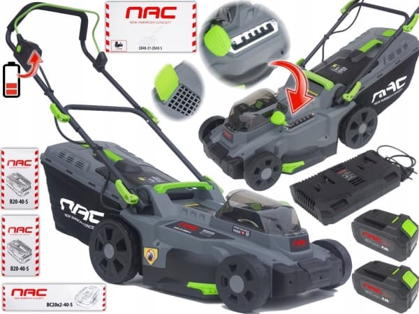 BATTERI TRYKKKLIPPER BRED 37cm 2x20V 2x4Ah