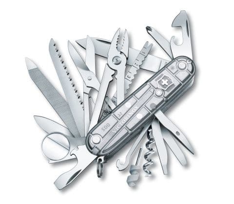 Victorinox SwissChamp, Liukuveitsi, Monitoimiveitsi, Clip point, Ruostumaton teräs, Synteettinen ABS, 33 työkalua