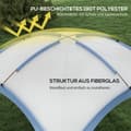 Pikkukuva 8 / 9: Suojakatos 3,5 x 3,5m Paviljonki Sininen
