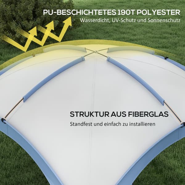 Suojakatos 3,5 x 3,5m Paviljonki Sininen