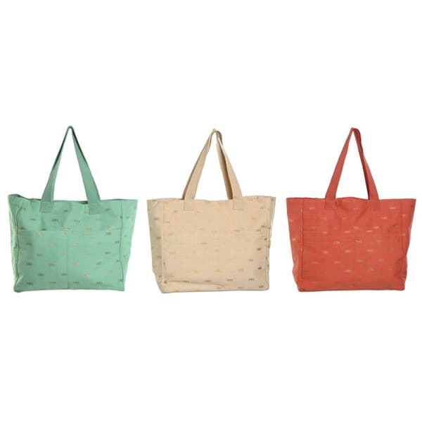 Handväska för kvinnor Hem ESPRIT Blågrön Beige Korall 55 x 14 x 35 cm (3 enheter)