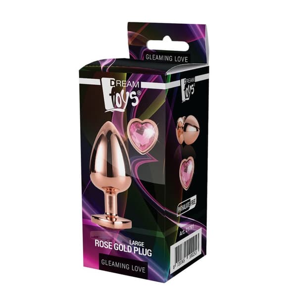 Analplugg Dream Toys Glänsande Kärlek Golden