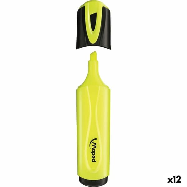 Fluoresoiva merkki Maped Peps Classic Yellow (12 yksikköä)