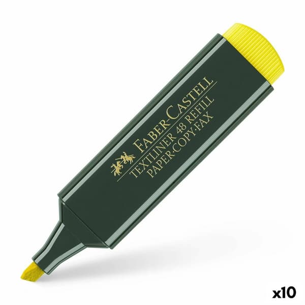 Highlighter Faber-Castell TEXTLINER 48 Gul (10 enheder)